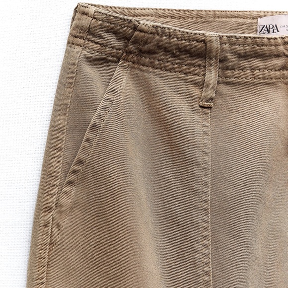 Zara straight leg cargo pants with high waist NWT - Picture 8 of 8